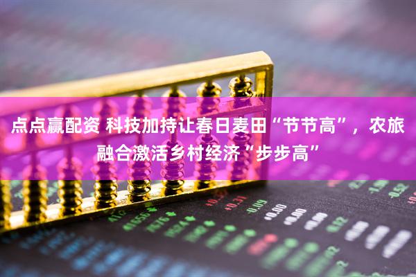 点点赢配资 科技加持让春日麦田“节节高”，农旅融合激活乡村经济“步步高”